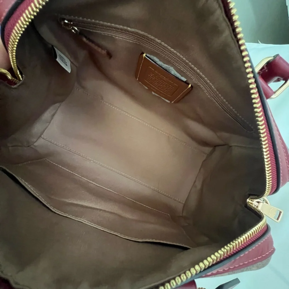Coach Rowan Satchel With Cherry Print With Matching Wallet